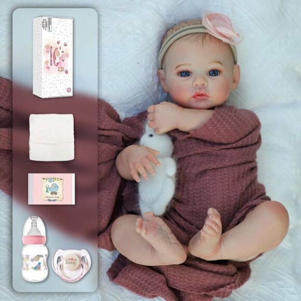 18 Inch Cute Soft Vinyl Realistic-Newborn Baby Doll for 3+ Year Old Kids - Picture 5 of 8